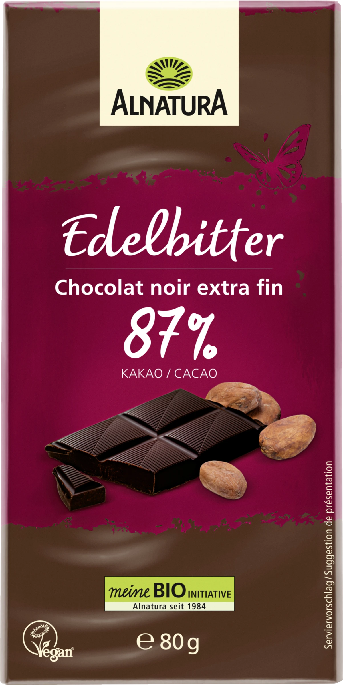 Alnatura Bio Edelbitter-Schokolade 87 % Kakao 3 Alnatura Bio Edelbitter-Schokolade 87 % Kakao
