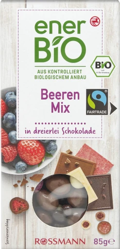 EnerBiO Beeren-Mix In Dreierlei Schokolade