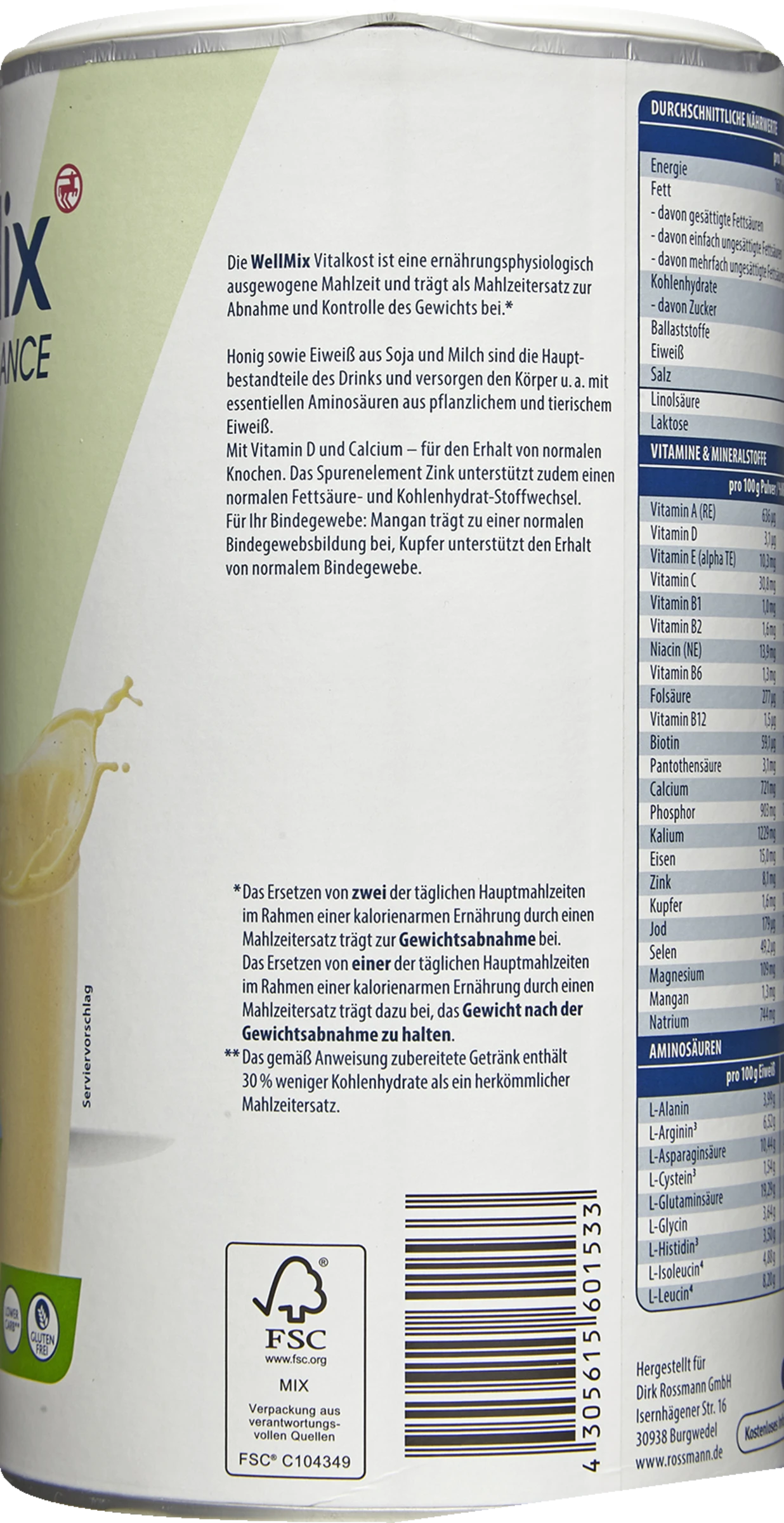 WellMix BALANCE Vitalkost Vanille Geschmack 4 WellMix BALANCE Vitalkost Vanille Geschmack – Bild 2