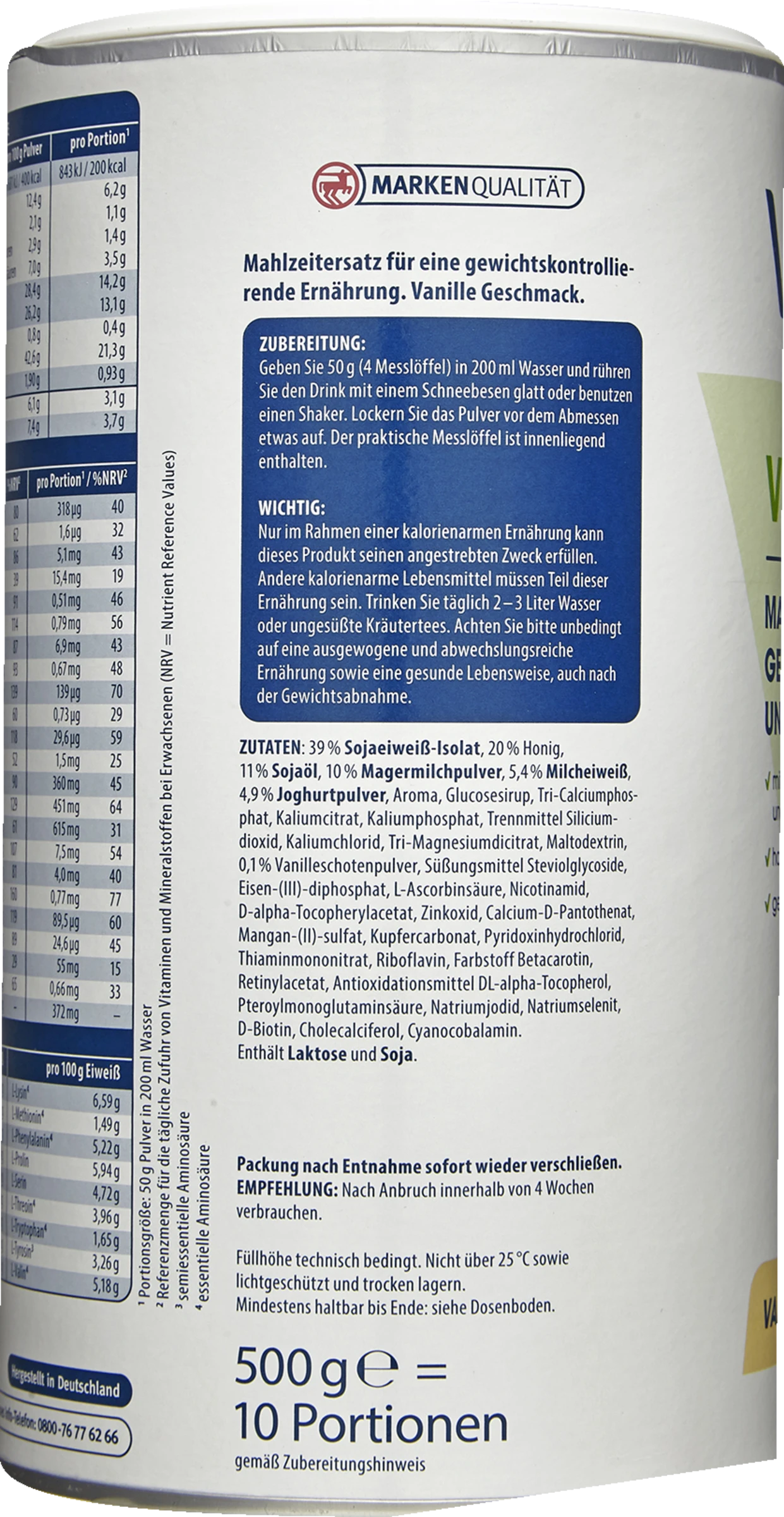 WellMix BALANCE Vitalkost Vanille Geschmack 5 WellMix BALANCE Vitalkost Vanille Geschmack – Bild 3