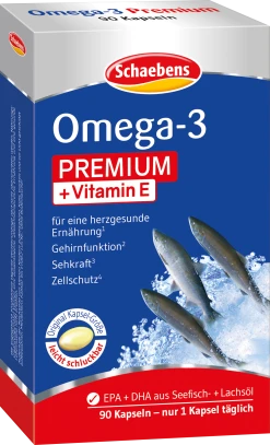 Schaebens Omega-3 Premium +Vitamin E Kapseln