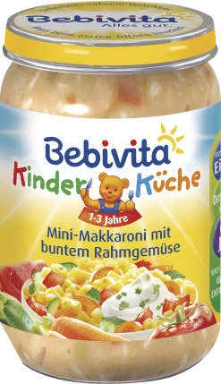 Bebivita Kinder Küche Menü Mini-Makkaroni Mit Buntem Rahmgemüse