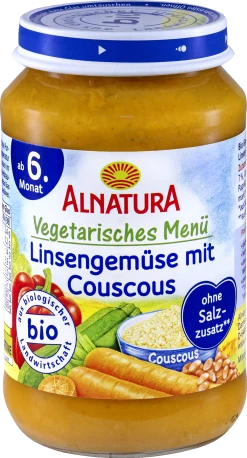 Alnatura Bio Vegetarisches Menü Linsengemüse Mit Couscous