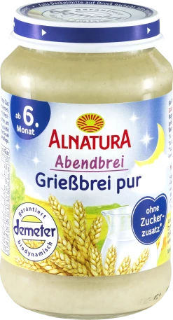 Alnatura Bio Abendbrei Grießbrei Pur