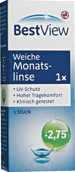 BestView Weiche Monatslinse -2,75