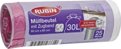RUBIN Müllbeutel Mit Zugband 30 L