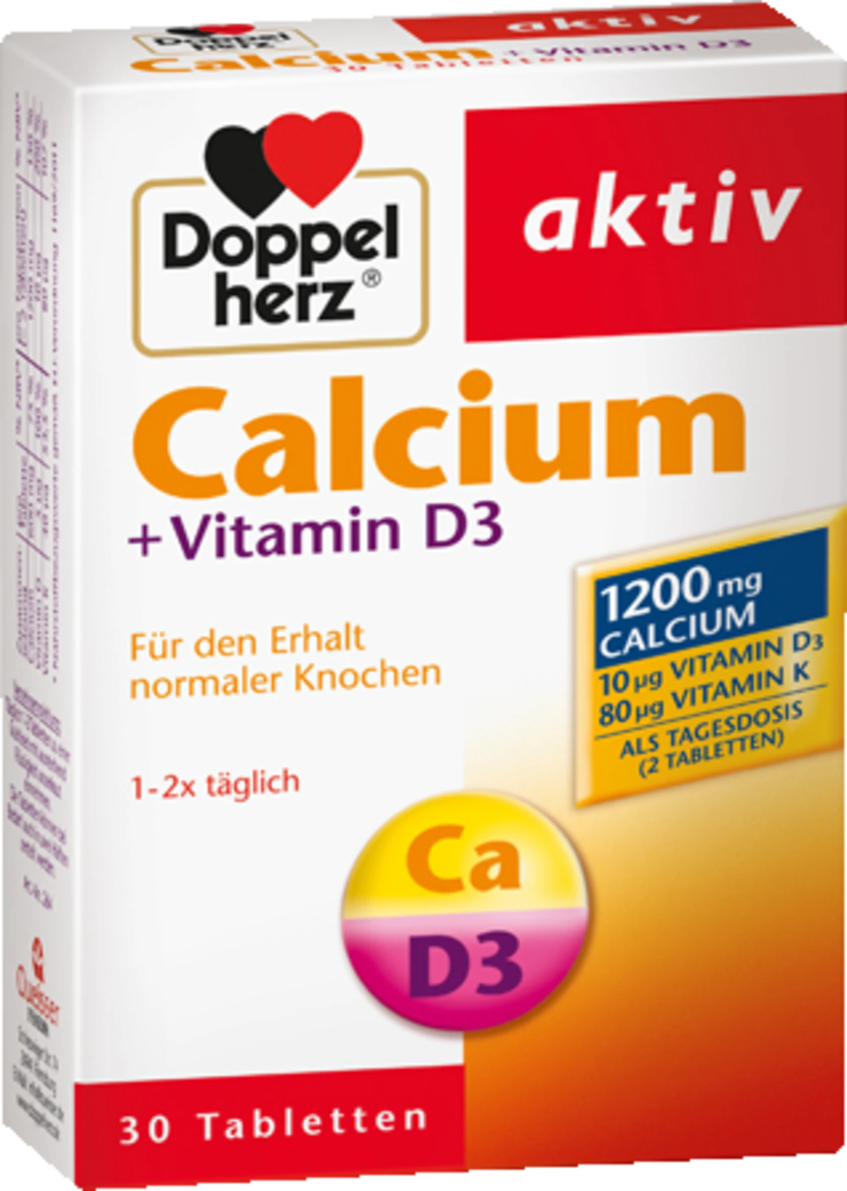 Doppelherz Aktiv Calcium + Vitamin D3 4 Doppelherz Aktiv Calcium + Vitamin D3 – Bild 2