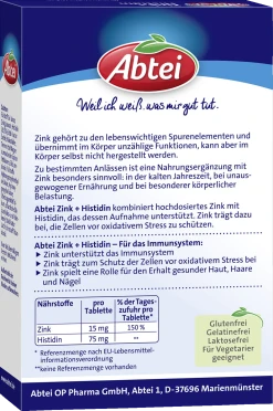 Abtei Zink + Histidin Tabletten -ALL STARS SHOP MAM 3809633 SHOP IMAGE 1.4