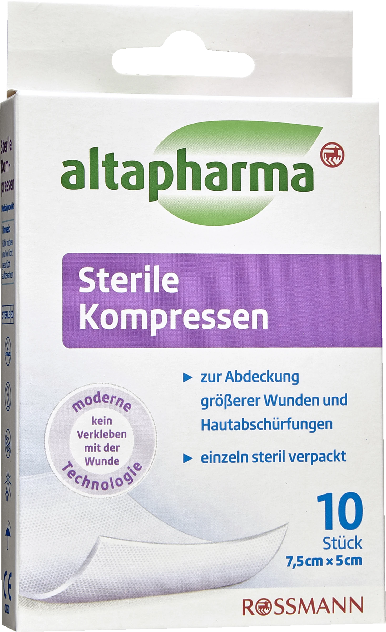 Altapharma Sterile Kompressen 10 Stück 3 Altapharma Sterile Kompressen 10 Stück