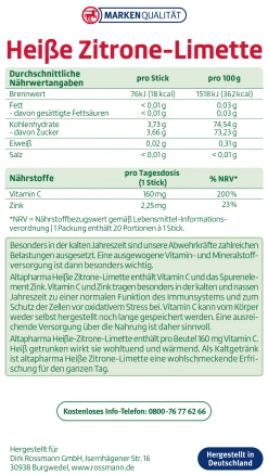 Altapharma Heiße Zitrone-Limette -ALL STARS SHOP MAM 4598308 SHOP IMAGE 1.4