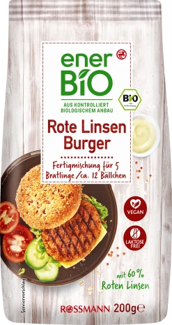 EnerBiO Rote Linsen Burger