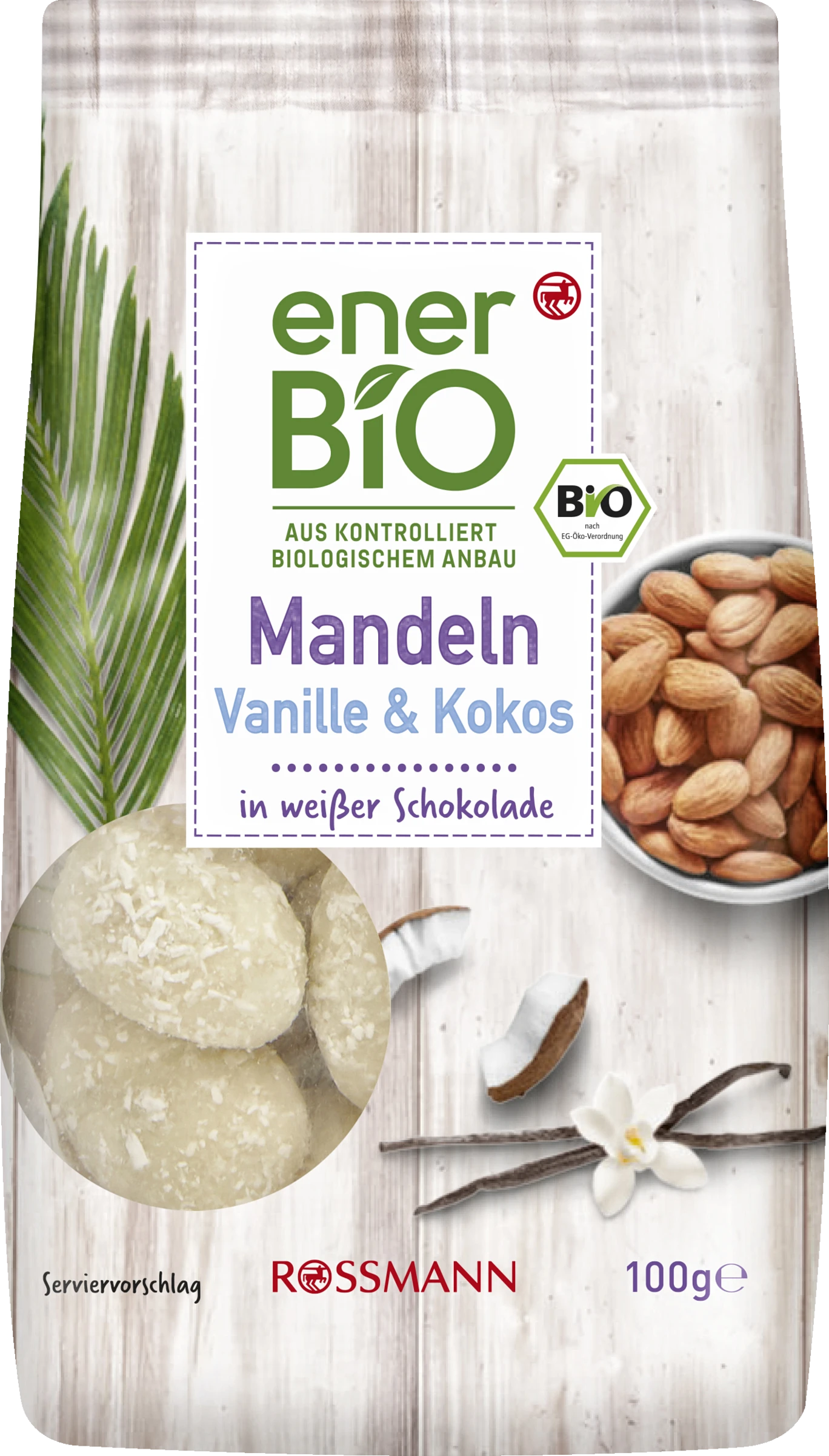EnerBiO Mandeln Vanille & Kokos In Weißer Schokolade 3 EnerBiO Mandeln Vanille & Kokos In Weißer Schokolade