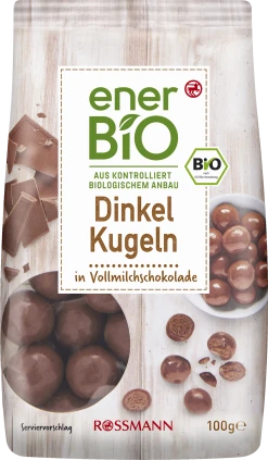 EnerBiO Dinkel Kugeln In Vollmilchschokolade