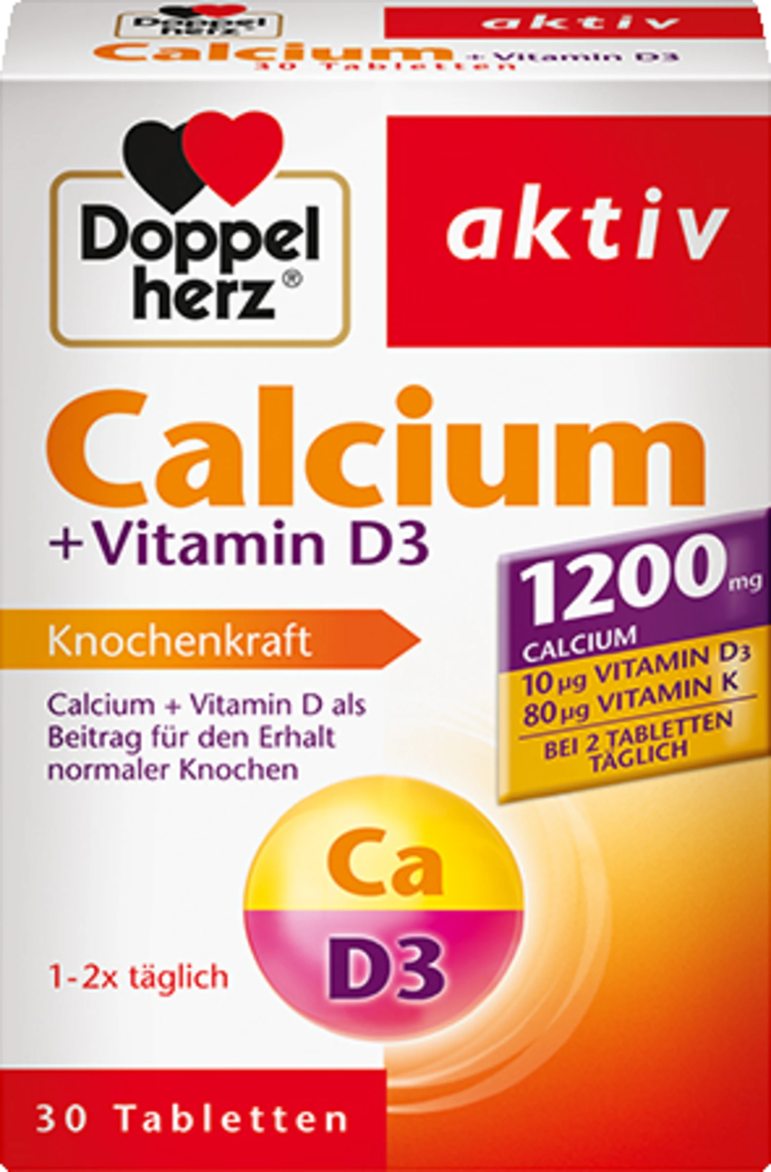 Doppelherz Aktiv Calcium + Vitamin D3 3 Doppelherz Aktiv Calcium + Vitamin D3