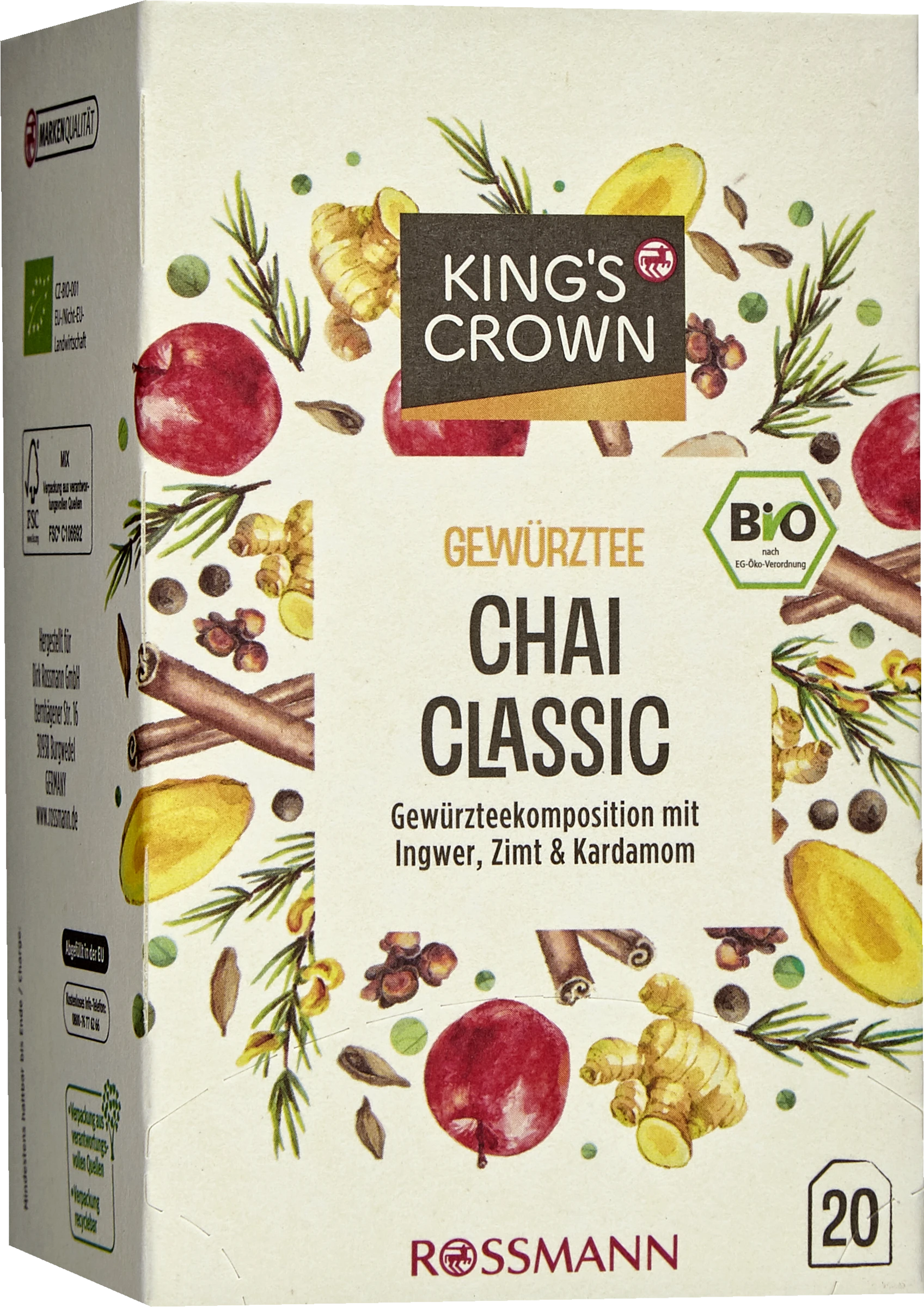 KING'S CROWN Bio Gewürztee Chai Classic 3 KING'S CROWN Bio Gewürztee Chai Classic