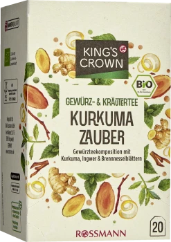 KING'S CROWN Bio Gewürz- & Kräutertee Kurkuma Zauber