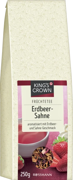 KING'S CROWN Früchtetee Erdbeer-Sahne
