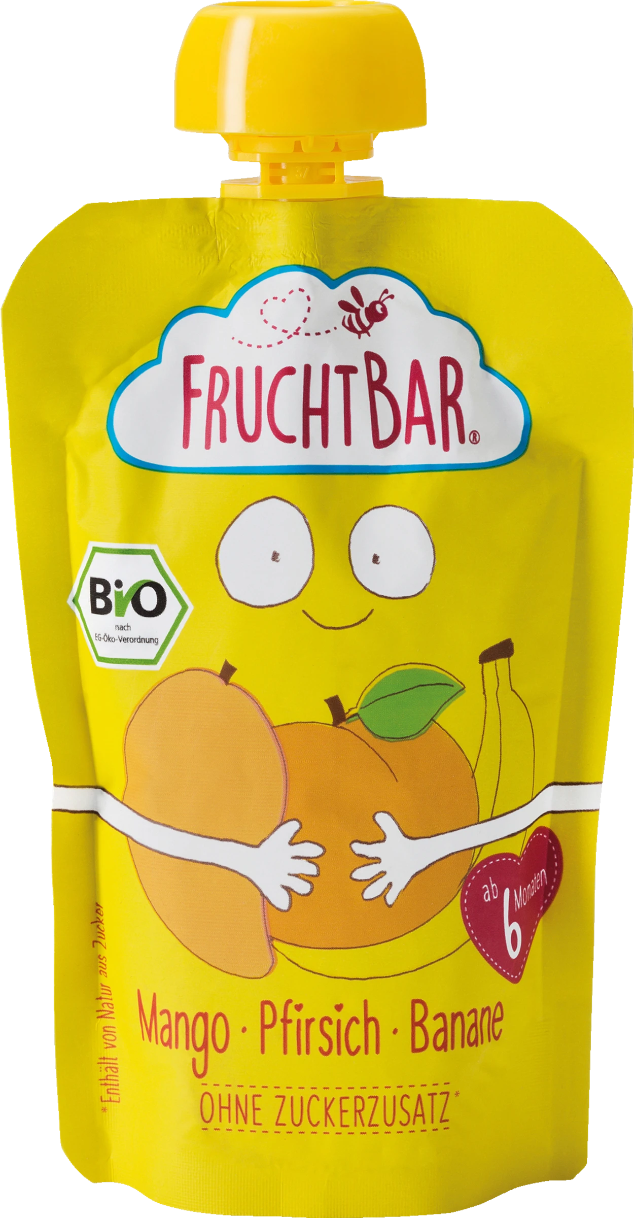 FruchtBar Bio Fruchtpüree Mango, Pfirsich & Banane 3 FruchtBar Bio Fruchtpüree Mango, Pfirsich & Banane
