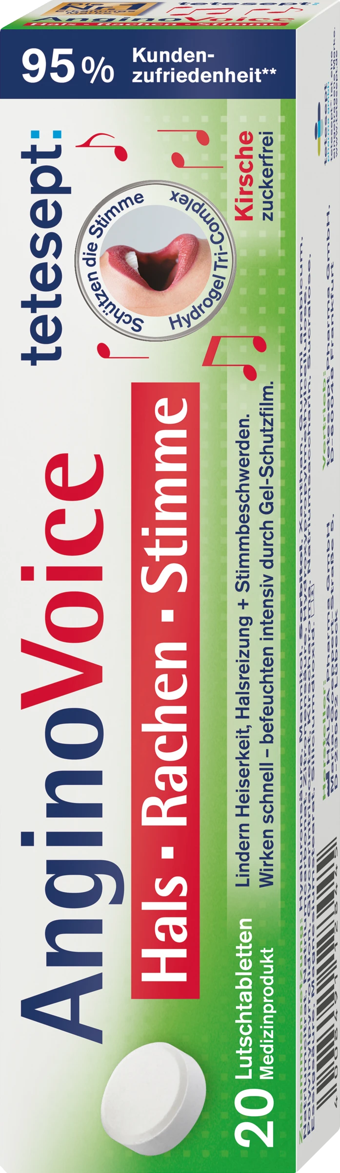 Tetesept AnginoVoice Hals Rachen Stimme 20 Lutschtabletten Kirsche 3 Tetesept AnginoVoice Hals Rachen Stimme 20 Lutschtabletten Kirsche