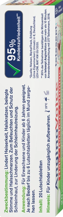 Tetesept AnginoVoice Hals Rachen Stimme 20 Lutschtabletten Kirsche 10 Tetesept AnginoVoice Hals Rachen Stimme 20 Lutschtabletten Kirsche -ALL STARS SHOP MAM 6660044 SHOP IMAGE 1.7