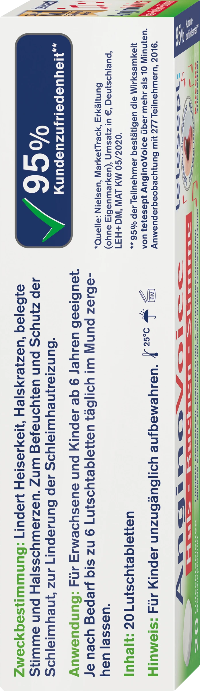 Tetesept AnginoVoice Hals Rachen Stimme 20 Lutschtabletten Kirsche 5 Tetesept AnginoVoice Hals Rachen Stimme 20 Lutschtabletten Kirsche – Bild 3