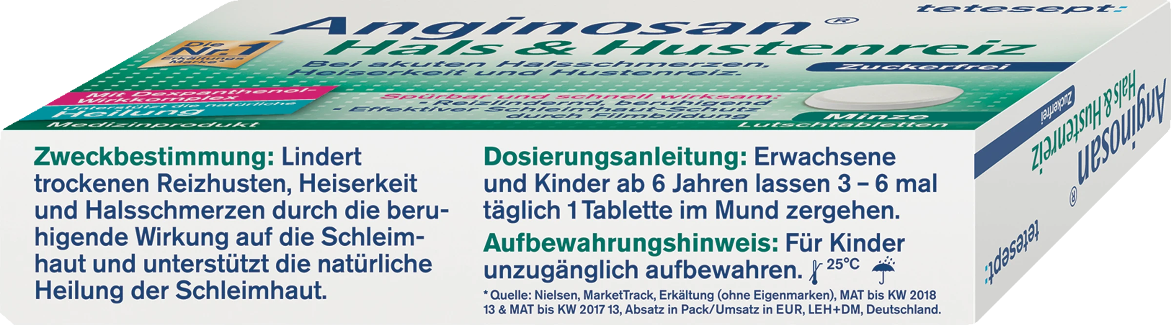 Tetesept Anginosan Hals & Hustenreiz Lutschtabletten Minze 4 Tetesept Anginosan Hals & Hustenreiz Lutschtabletten Minze – Bild 2