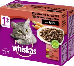 WHISKAS 1+ Klassische Auswahl In Sauce Multipack