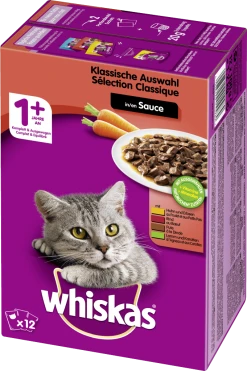 WHISKAS 1+ Klassische Auswahl In Sauce Multipack -ALL STARS SHOP MAM 7079960 SHOP IMAGE 2.0