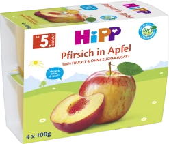 Hipp Bio Pfirsich In Apfel Ab 5. Monat