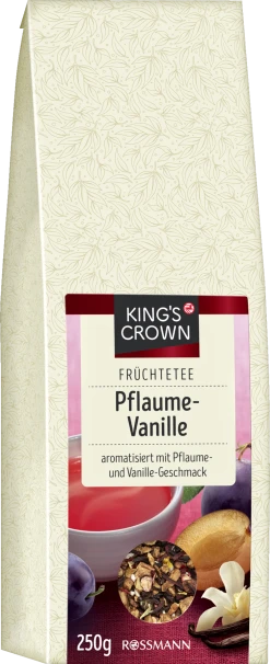 KING'S CROWN Früchtetee Pflaume-Vanille