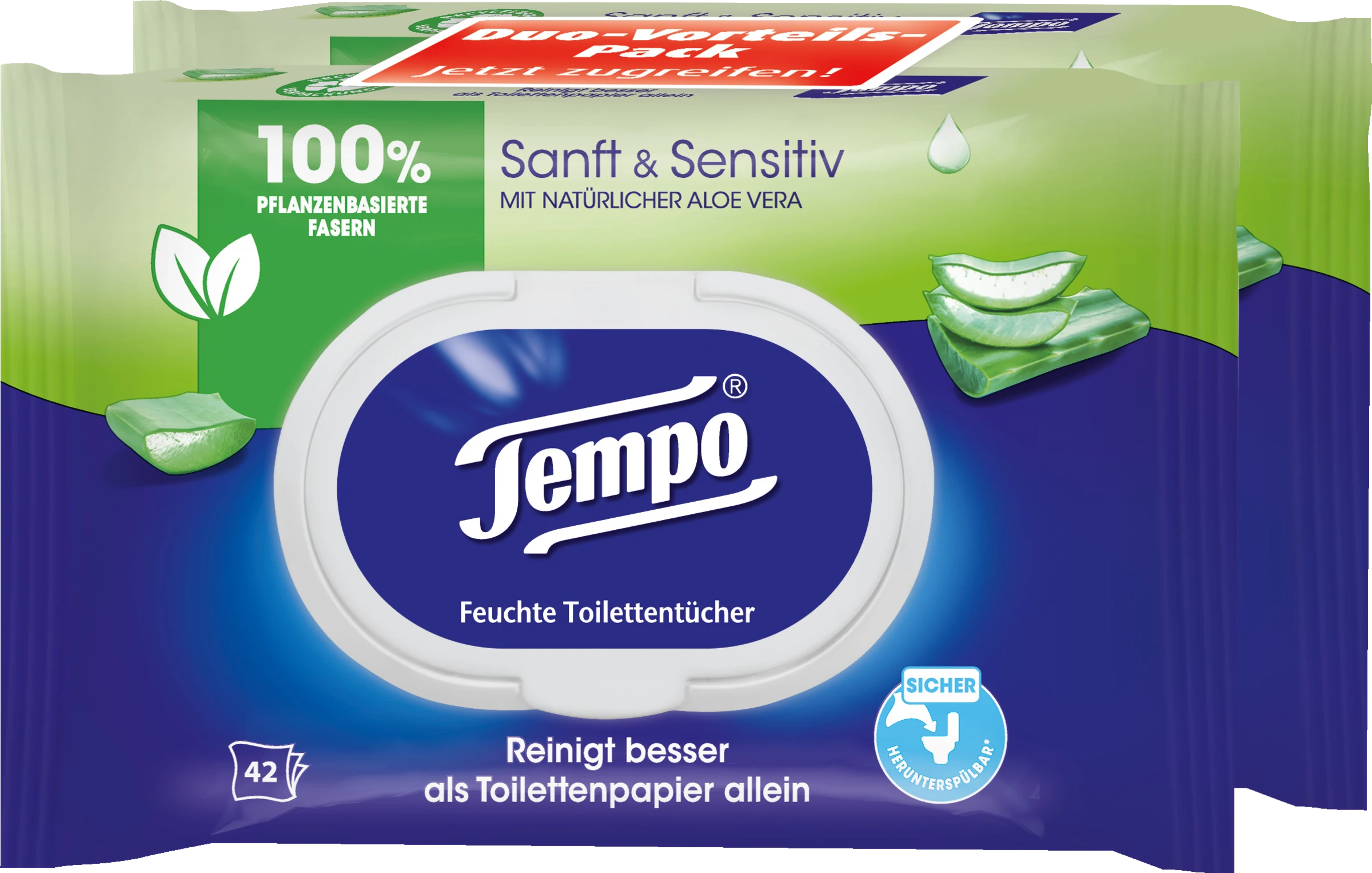 Tempo Feuchte Toilettentücher Sanft & Sensitiv Mit Natürlicher Aloe Vera 3 Tempo Feuchte Toilettentücher Sanft & Sensitiv Mit Natürlicher Aloe Vera