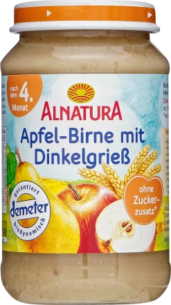 Alnatura Bio Apfel-Birne Mit Dinkelgrieß