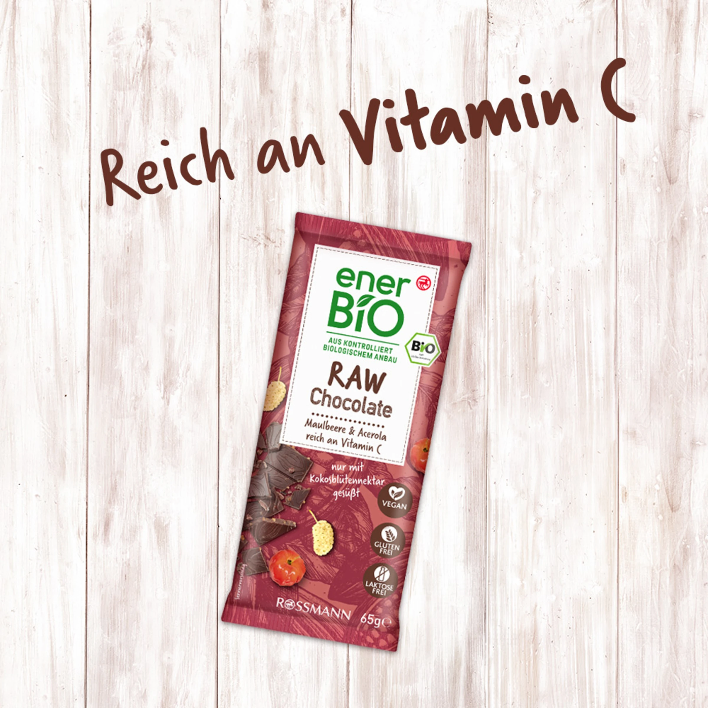 EnerBiO RAW Chocolate Maulbeere & Acerola 4 EnerBiO RAW Chocolate Maulbeere & Acerola – Bild 2