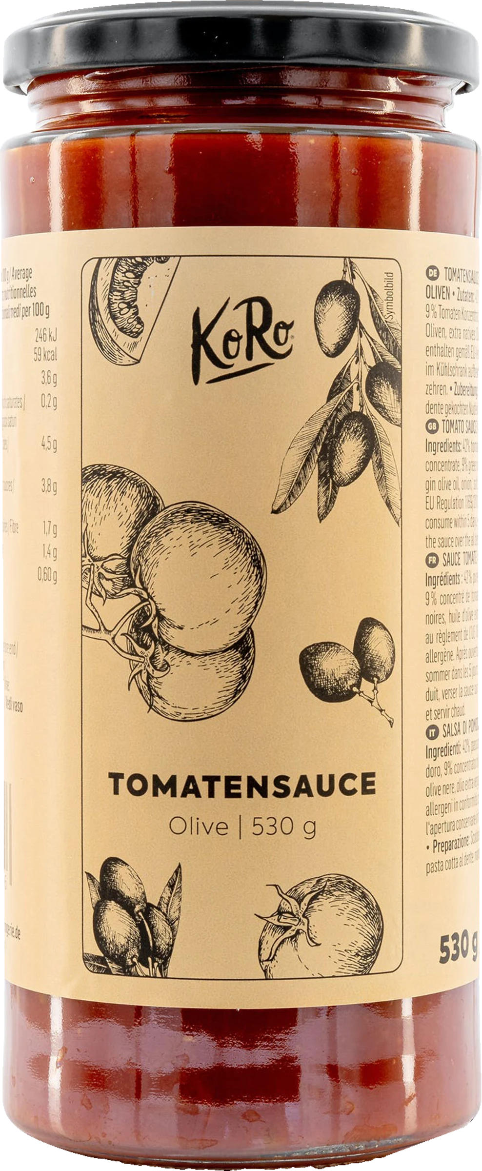 KoRo Tomatensoße Mit Oliven 3 KoRo Tomatensoße Mit Oliven