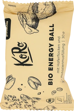 KoRo Bio Energy Ball Mit Haferflocken Und Pistazienmusfüllung