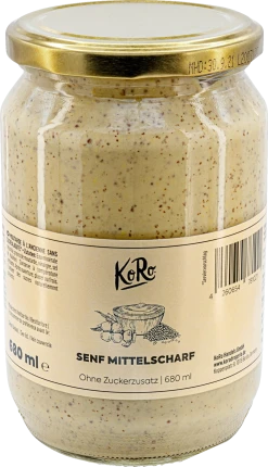 KoRo Mittelscharfer Senf Ohne Zuckerzusatz