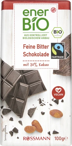 EnerBiO Feine Bitterschokolade Mit 70% Kakao