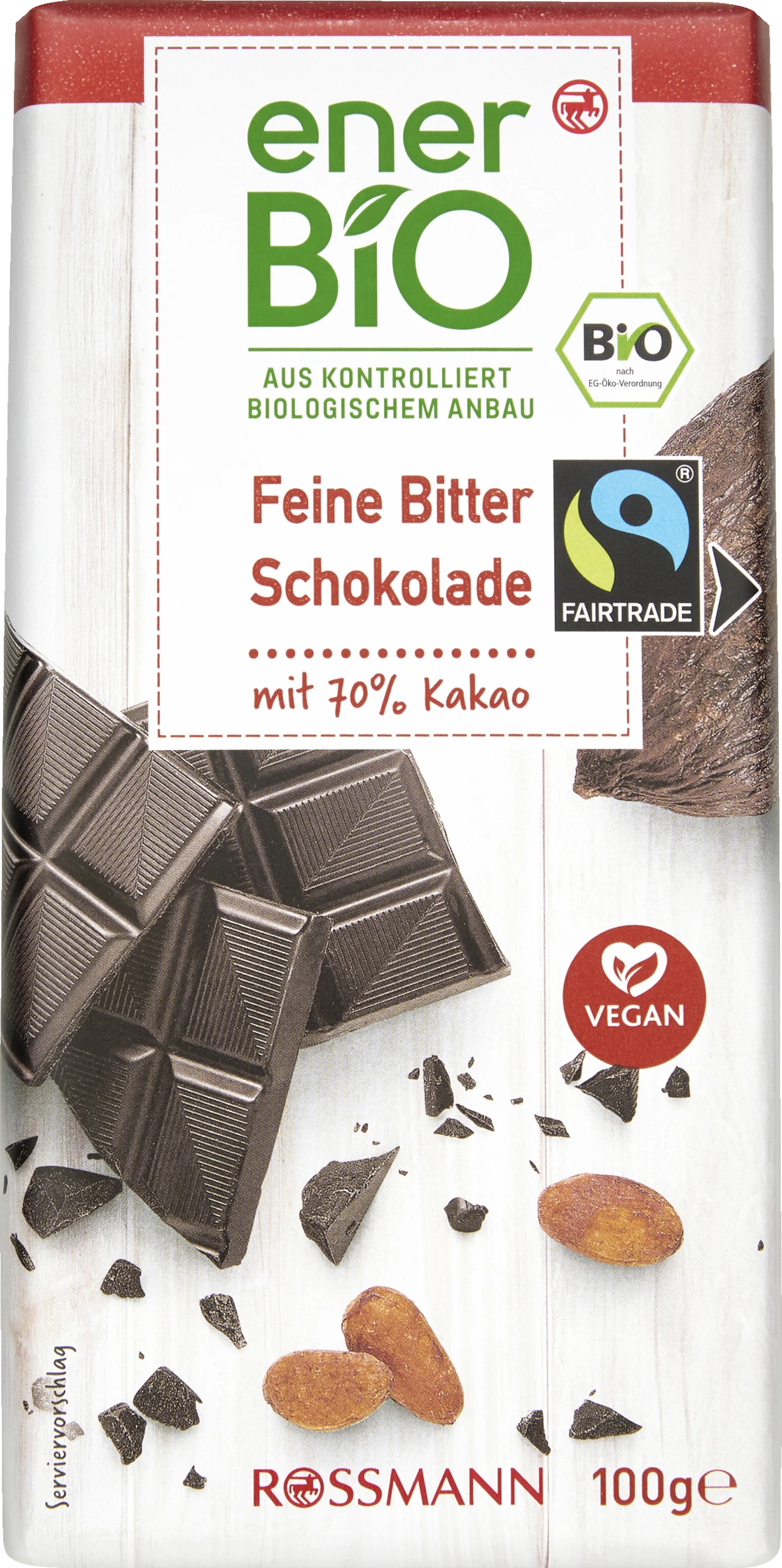 EnerBiO Feine Bitterschokolade Mit 70% Kakao 3 EnerBiO Feine Bitterschokolade Mit 70% Kakao