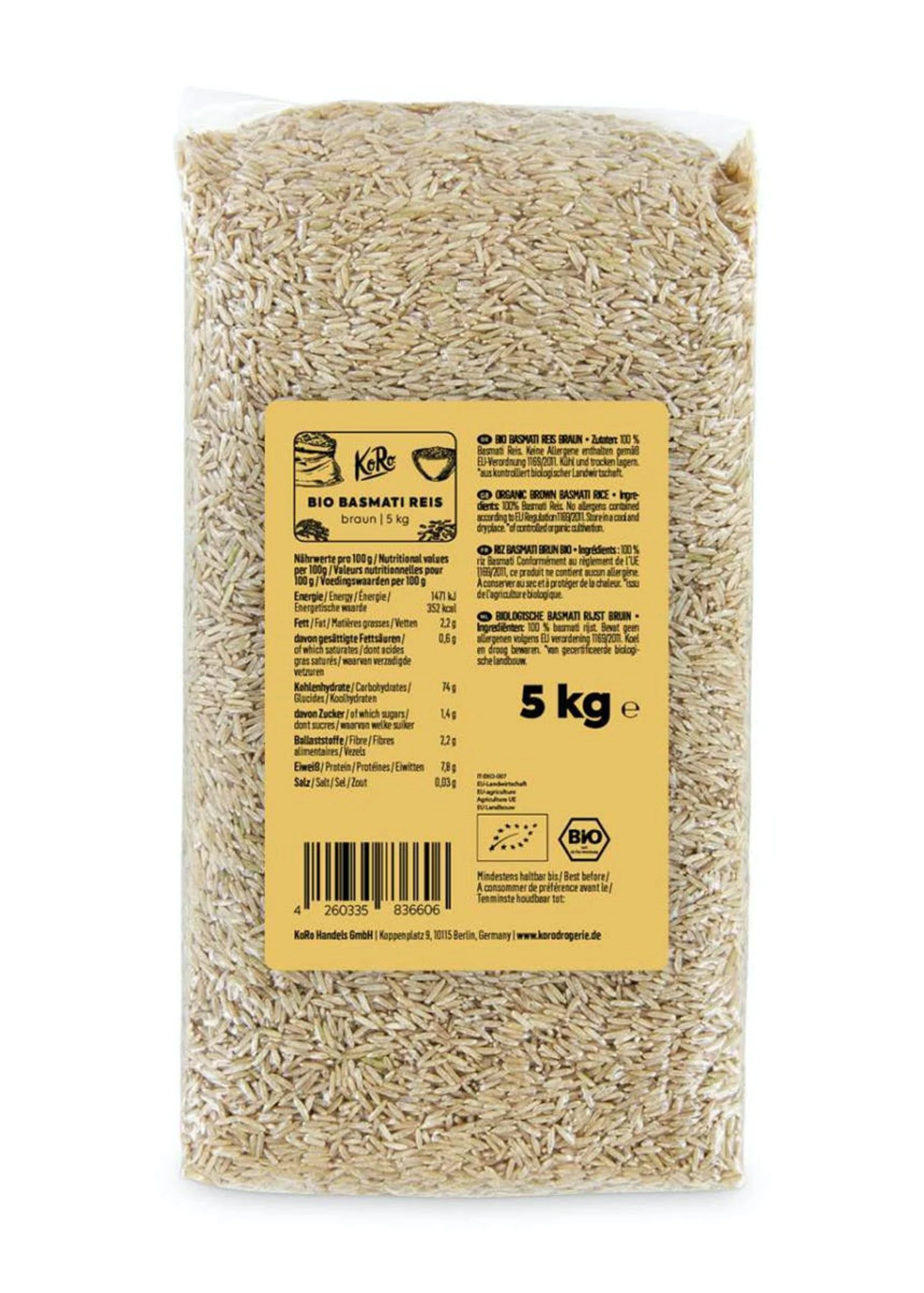 KoRo Brauner Bio Basmati Reis 3 KoRo Brauner Bio Basmati Reis