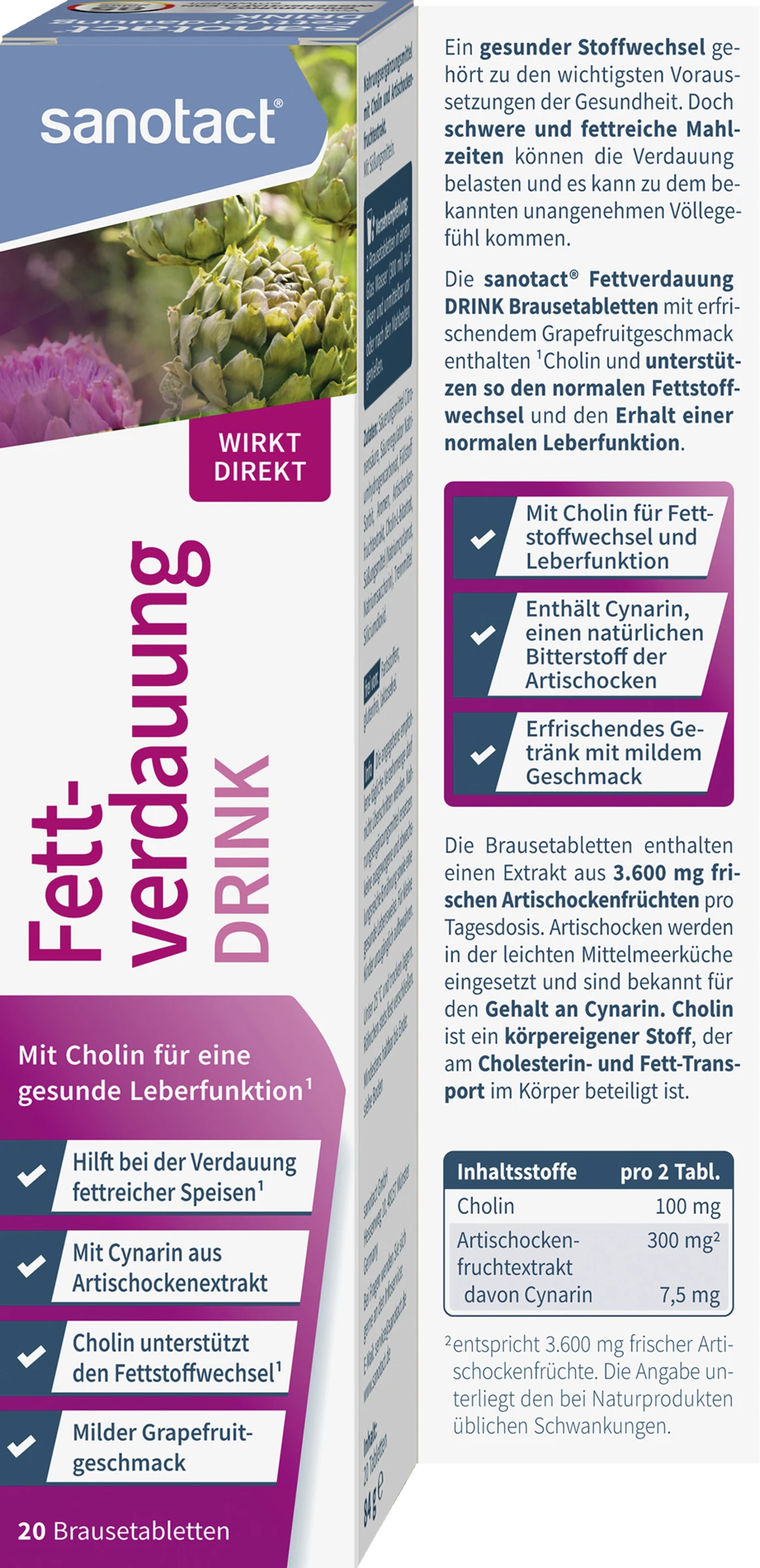 Sanotact® Fettverdauung Drink 4 Sanotact® Fettverdauung Drink – Bild 2